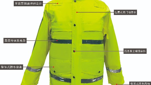 三層復(fù)合布棉服雨衣，御寒防水雙保障